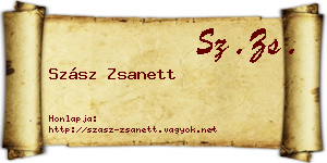 Szász Zsanett névjegykártya