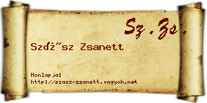 Szász Zsanett névjegykártya