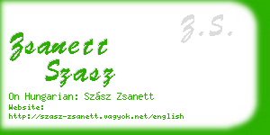 zsanett szasz business card